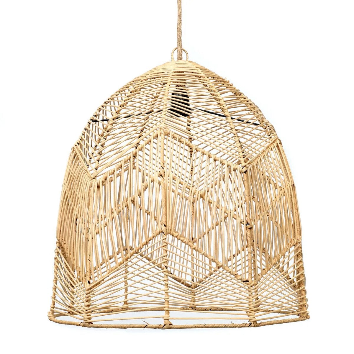 Handgemaakte Rotan Hanglamp - Boho Stijl - 50x50x50 cm - Natuurlijk hanglamp Bazar Bizar Living 