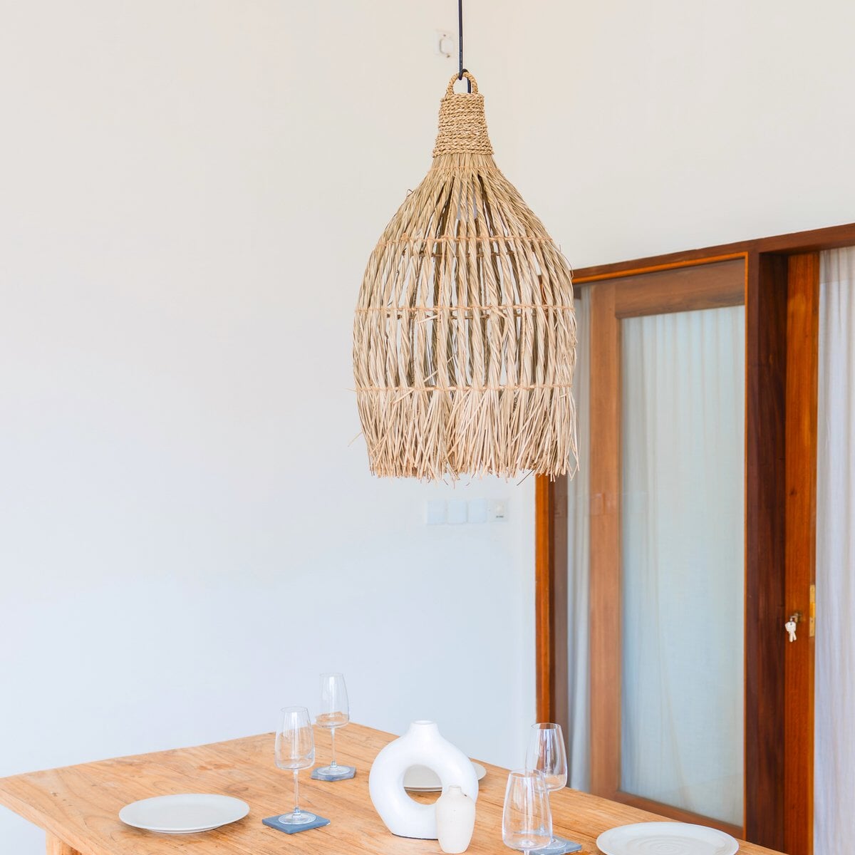 Handgeweven Sumba Hanglamp – Natuurlijke Zeegras Lamp voor Boho en Modern Interieur hanglamp Soeji 