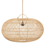 Wholly Rotan Hanglamp - Natuurlijke Bol - 60x60x40 cm - Armaturen Los Lampenkap Bazar Bizar Living 